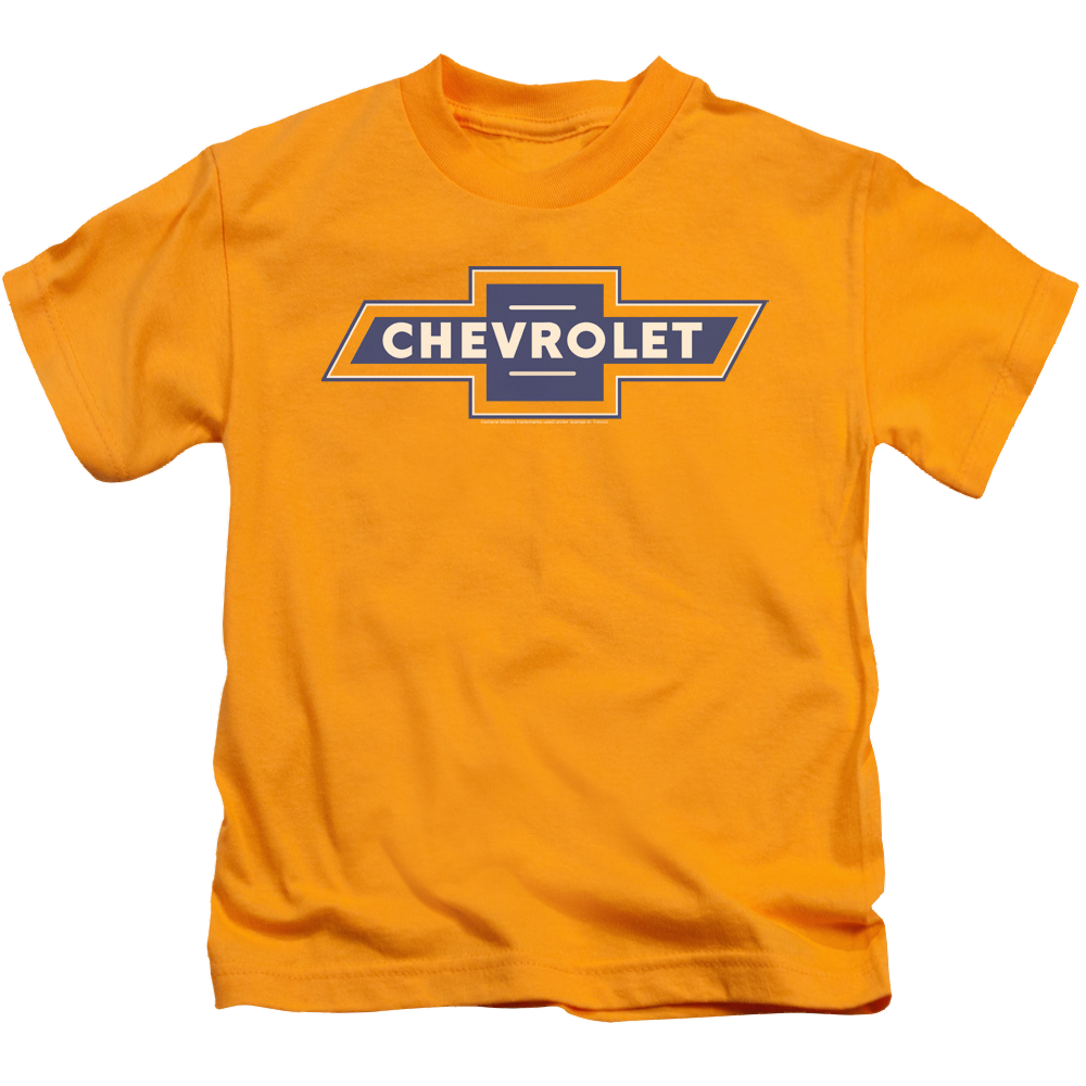 Chevrolet Blue And Gold Vintage Bowtie - Kid's T-Shirt (Ages 4-7) Kid's T-Shirt (Ages 4-7) Chevrolet   