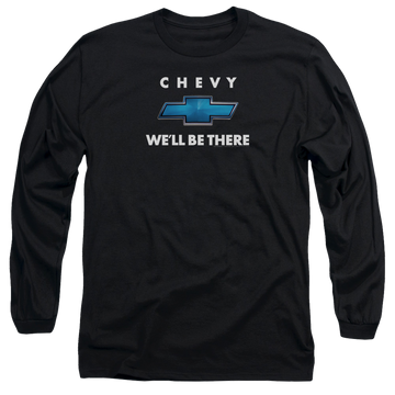 Black men's long sleeve t-shirt with Chevrolet Well Be There graphic