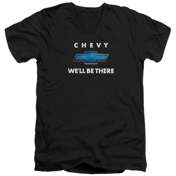 Black men's v-neck t-shirt with Chevrolet Well Be There graphic