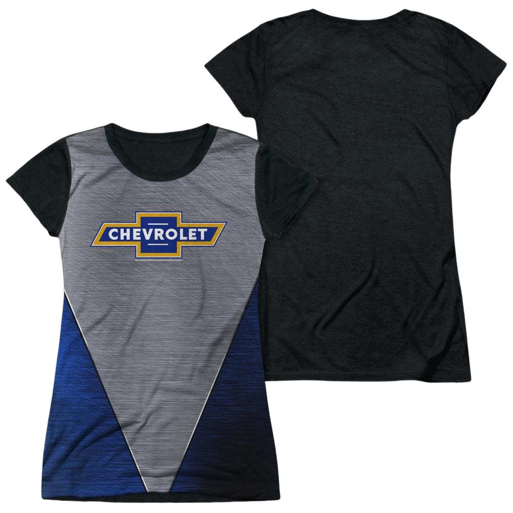 Chevrolet Shiny Chevy Logo - Juniors Black Back T-Shirt Juniors Black Back T-Shirt Chevrolet   