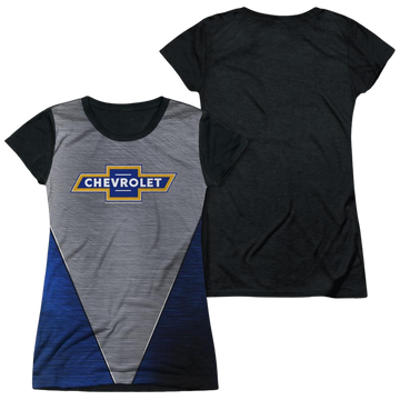 Chevrolet Shiny Chevy Logo - Juniors Black Back T-Shirt Juniors Black Back T-Shirt Chevrolet   