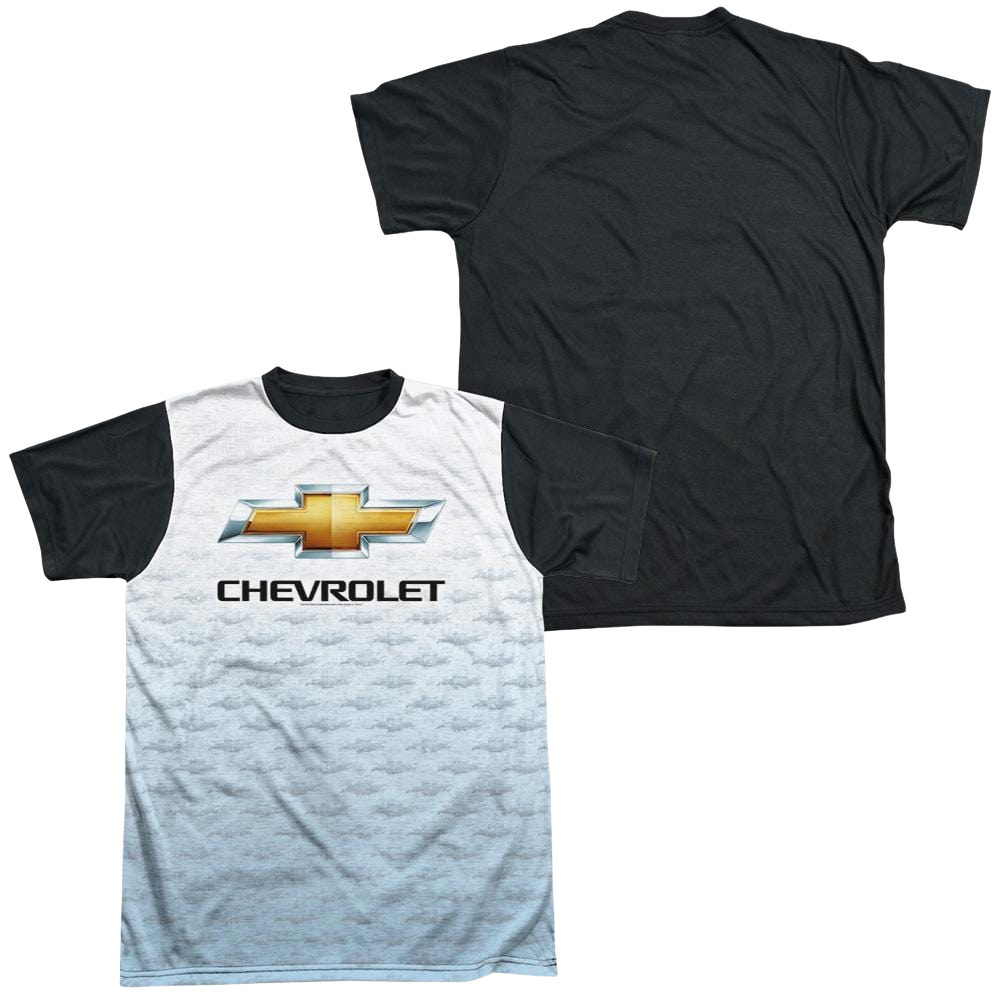 Chevrolet Logo Repeat - Men's Black Back T-Shirt Men's Black Back T-Shirt Chevrolet   