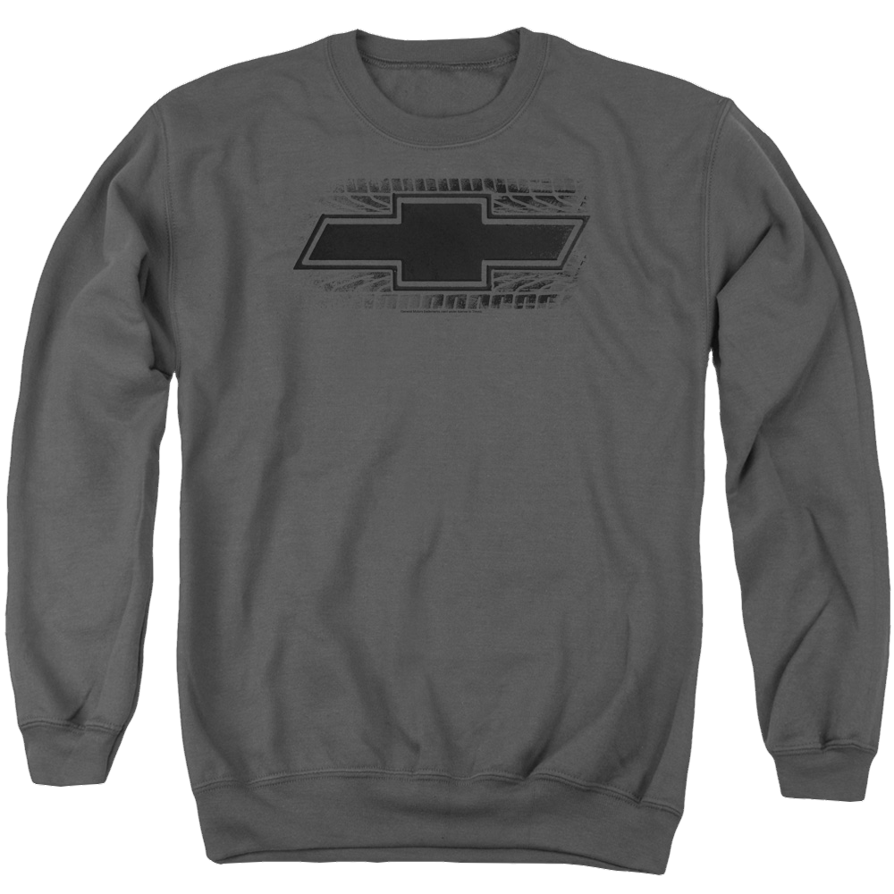 Chevrolet Bowtie Burnout - Men's Crewneck Sweatshirt Men's Crewneck Sweatshirt Chevrolet   