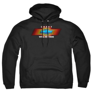 Black pullover hoodie with Chevrolet Chevy Well Be There Tv Spot graphic