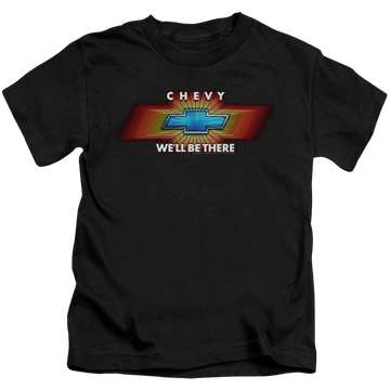 Black kid's t-shirt for ages 4 to 7 with Chevrolet Chevy Well Be There Tv Spot graphic