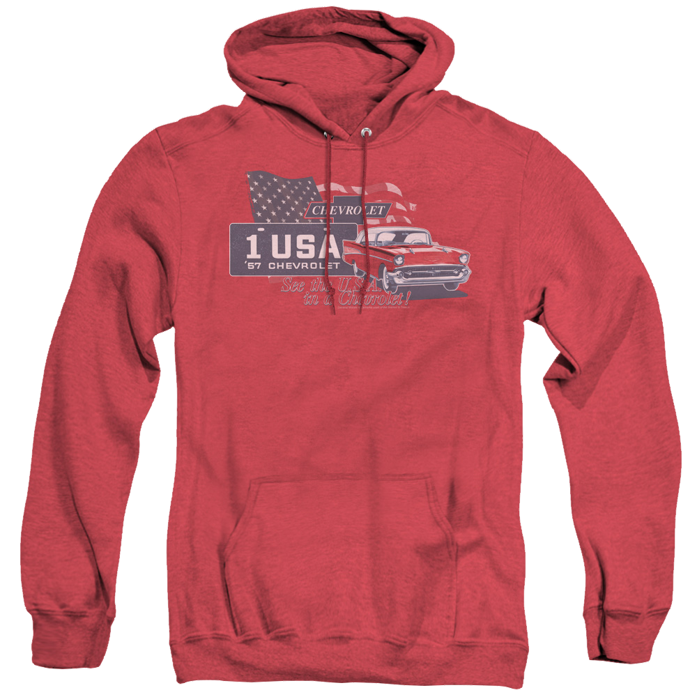 Chevrolet See The Usa - Heather Pullover Hoodie Heather Pullover Hoodie Chevrolet   