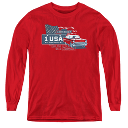 Chevrolet See The Usa - Youth Long Sleeve T-Shirt Youth Long Sleeve T-Shirt Chevrolet   
