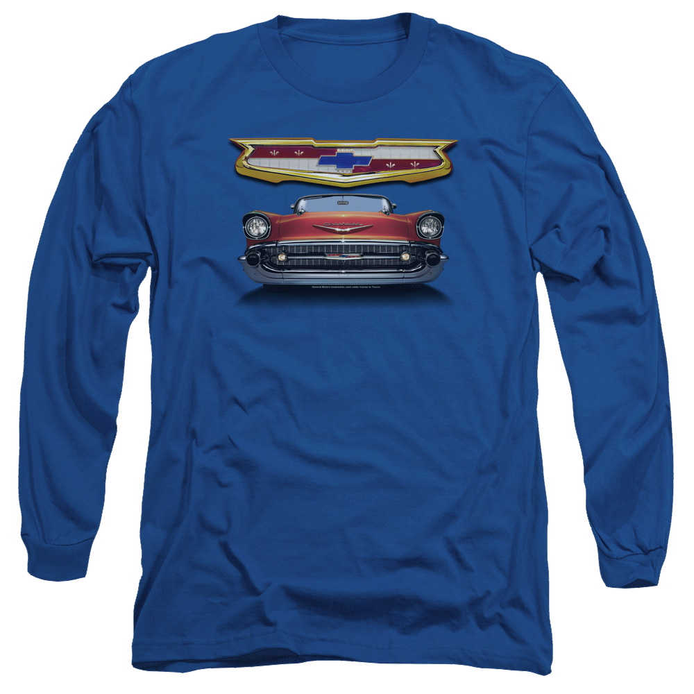 Chevrolet 1957 Bel Air Grille - Men's Long Sleeve T-Shirt Men's Long Sleeve T-Shirt Chevrolet   