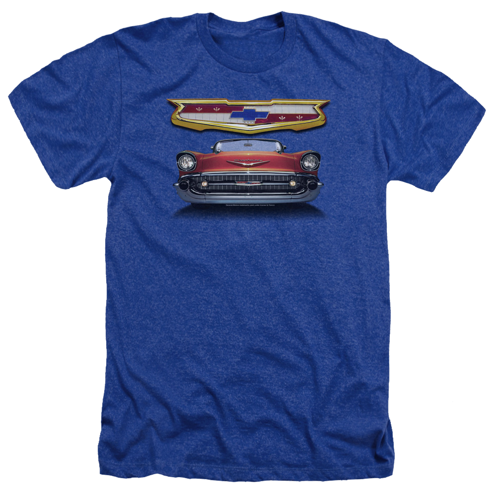 Chevrolet 1957 Bel Air Grille - Men's Heather T-Shirt Men's Heather T-Shirt Chevrolet   