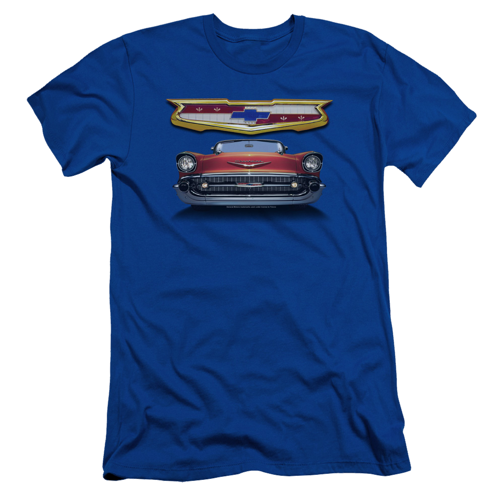 Chevrolet 1957 Bel Air Grille - Men's Slim Fit T-Shirt Men's Slim Fit T-Shirt Chevrolet   