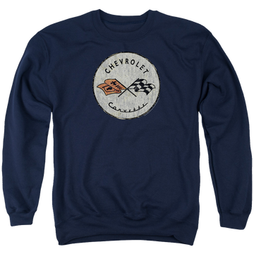 Chevrolet Old Vette - Men's Crewneck Sweatshirt Men's Crewneck Sweatshirt Chevrolet   