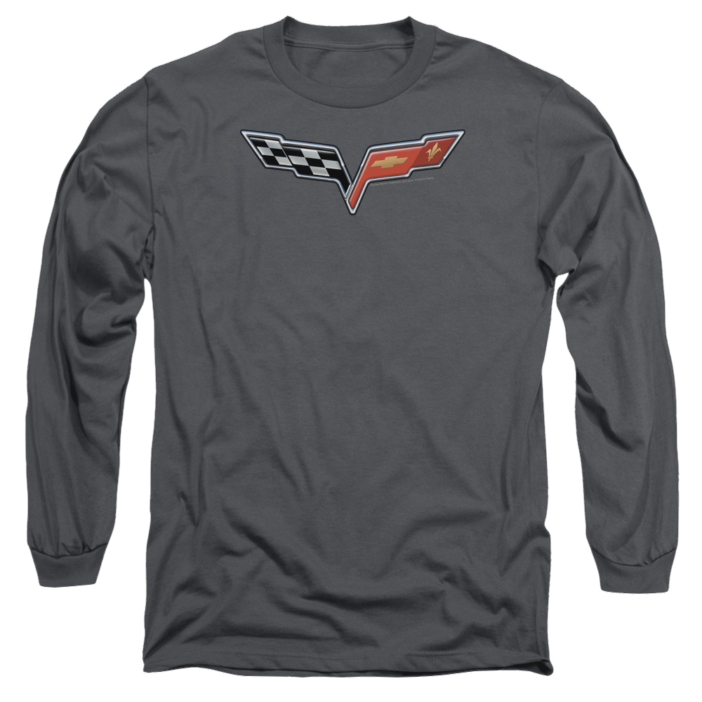 Chevrolet The Vette Medallion - Men's Long Sleeve T-Shirt Men's Long Sleeve T-Shirt Chevrolet   