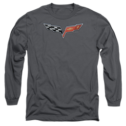 Chevrolet The Vette Medallion - Men's Long Sleeve T-Shirt Men's Long Sleeve T-Shirt Chevrolet   