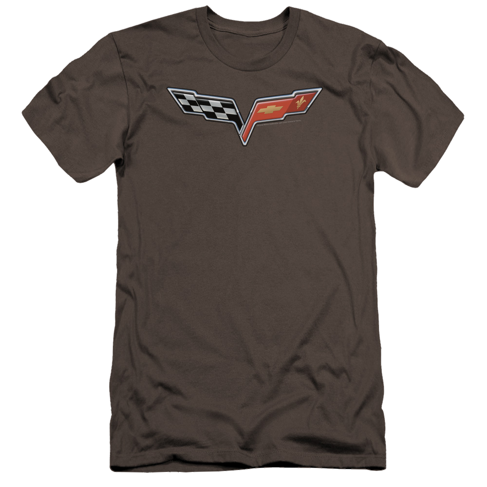 Chevrolet The Vette Medallion - Men's Premium Slim Fit T-Shirt Men's Premium Slim Fit T-Shirt Chevrolet   