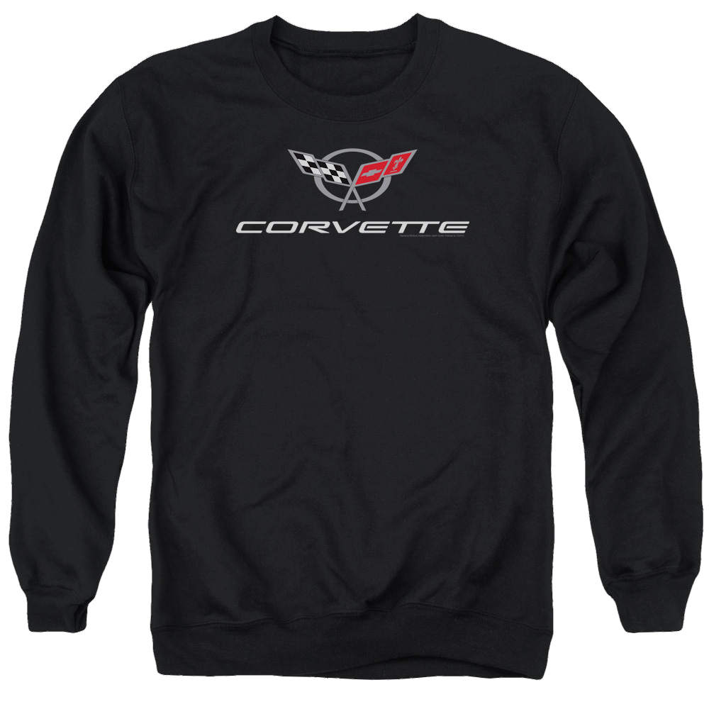 Chevrolet Corvette Modern Emblem - Men's Crewneck Sweatshirt Men's Crewneck Sweatshirt Chevrolet   
