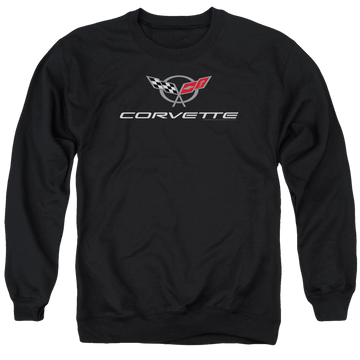 Chevrolet Corvette Modern Emblem - Men's Crewneck Sweatshirt Men's Crewneck Sweatshirt Chevrolet   