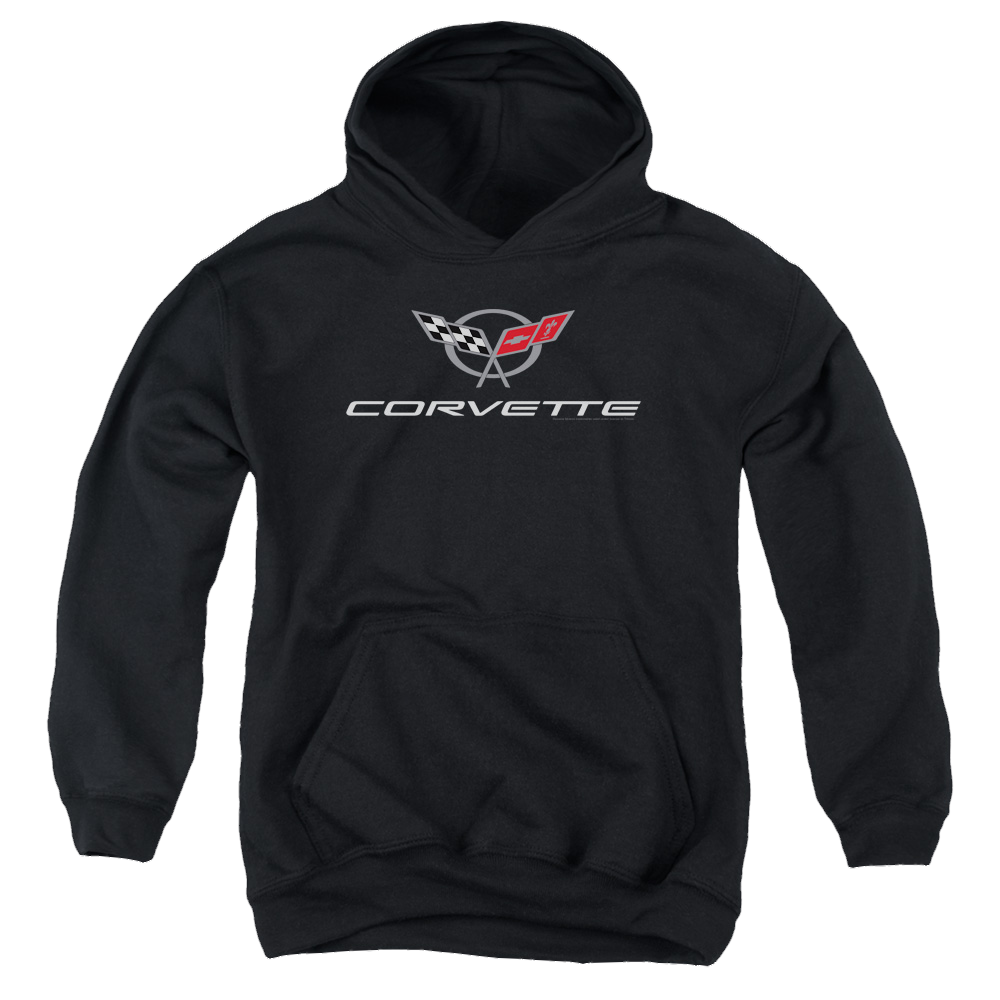 Chevrolet Corvette Modern Emblem - Youth Hoodie (Ages 8-12) Youth Hoodie (Ages 8-12) Chevrolet   