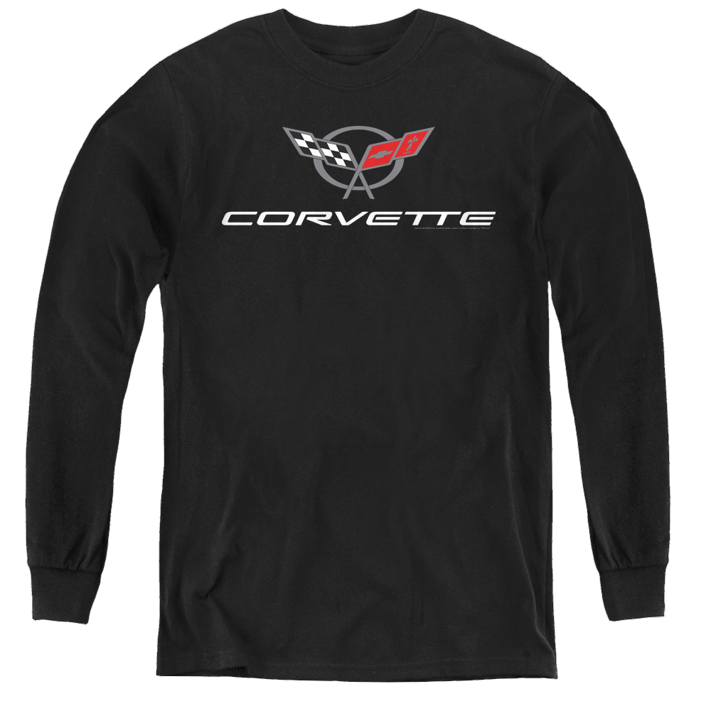 Chevrolet Corvette Modern Emblem - Youth Long Sleeve T-Shirt Youth Long Sleeve T-Shirt Chevrolet   