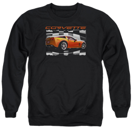 Chevrolet Orange Z06 Vette - Men's Crewneck Sweatshirt Men's Crewneck Sweatshirt Chevrolet   