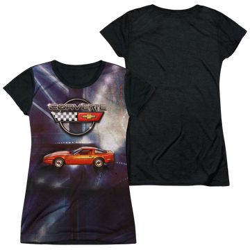 Chevrolet Lines Of Light - Juniors Black Back T-Shirt Juniors Black Back T-Shirt Chevrolet   
