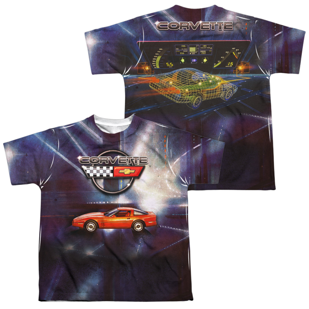 Chevrolet Lines Of Light - Youth All-Over Print T-Shirt (Ages 8-12) Youth All-Over Print T-Shirt (Ages 8-12) Chevrolet   