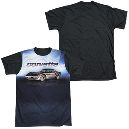Chevrolet Blue Vette Check Flag - Men's Black Back T-Shirt Men's Black Back T-Shirt Chevrolet   