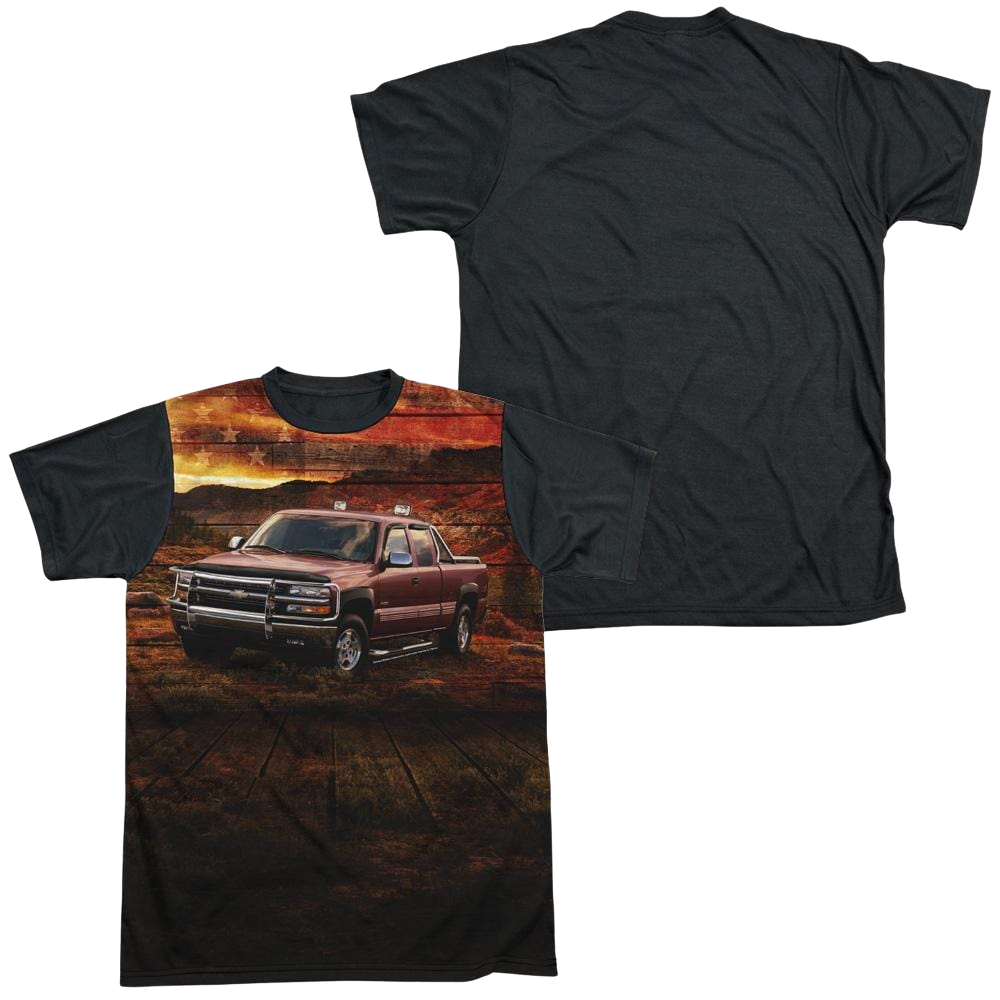 Chevrolet Silverado In The Mud - Men's Black Back T-Shirt Men's Black Back T-Shirt Chevrolet   