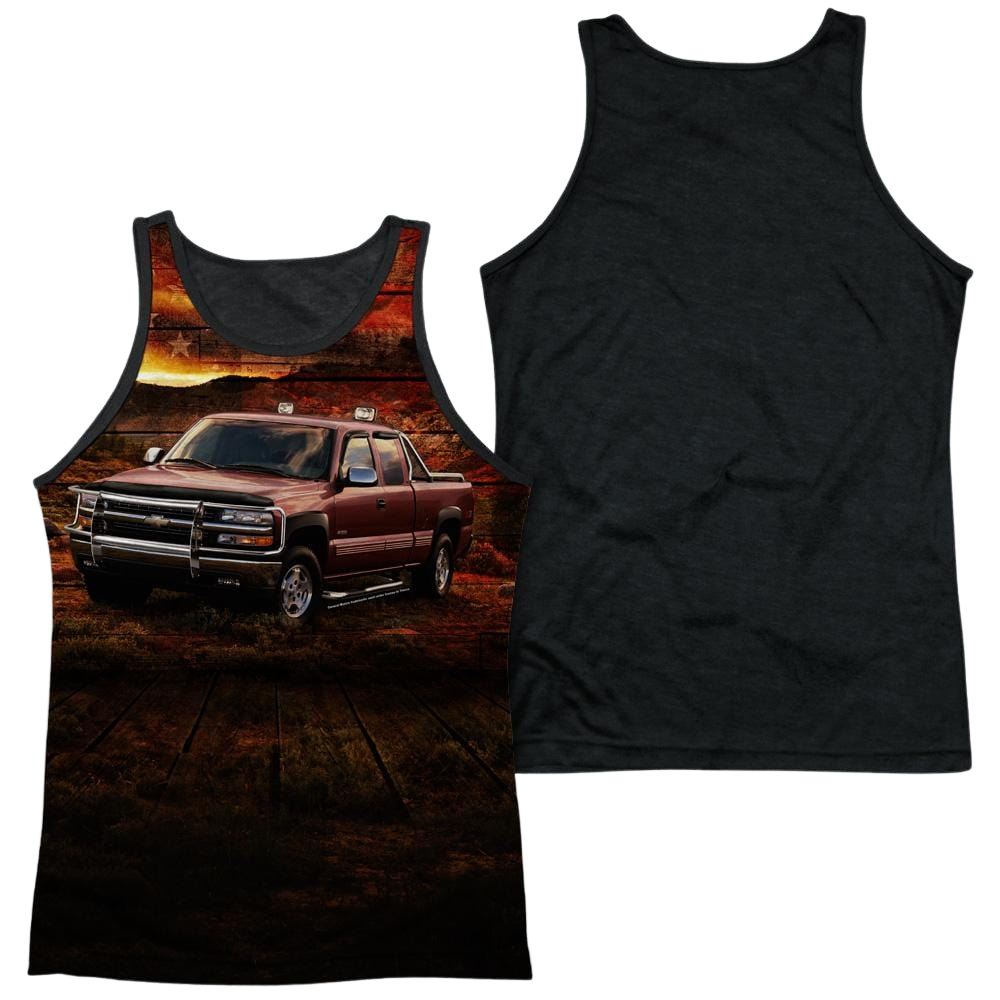 Chevrolet Silverado In The Mud Men's Black Back Tank Men's Black Back Tank Chevrolet   