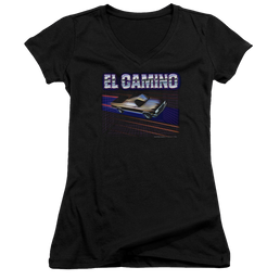 Chevrolet El Camino 85 - Juniors V-Neck T-Shirt Juniors V-Neck T-Shirt Chevrolet   