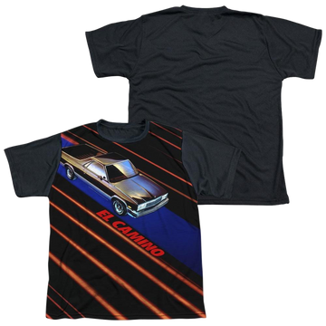 Chevrolet Laser Camino youth black back t-shirt for ages 8 to 12