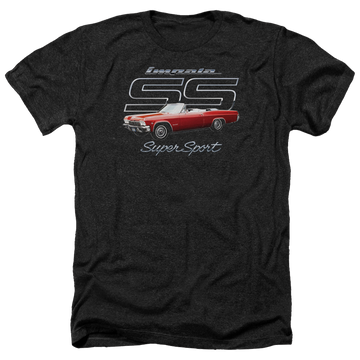 Charcoal men's heather t-shirt with Chevrolet Impala Ss graphic