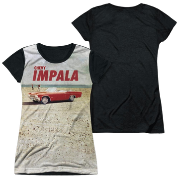 Chevrolet Beach Impala - Juniors Black Back T-Shirt Juniors Black Back T-Shirt Chevrolet   