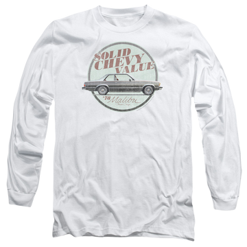 White men's long sleeve t-shirt with Chevrolet Do The Bu graphic