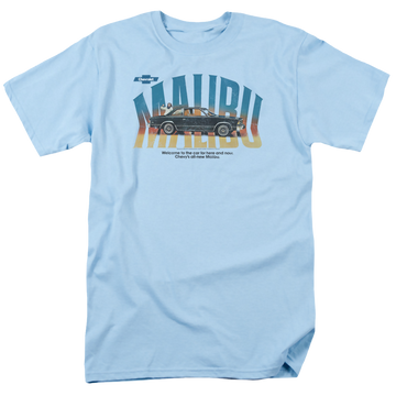 Light blue men's regular fit t-shirt with Chevrolet Thumbs Up graphic