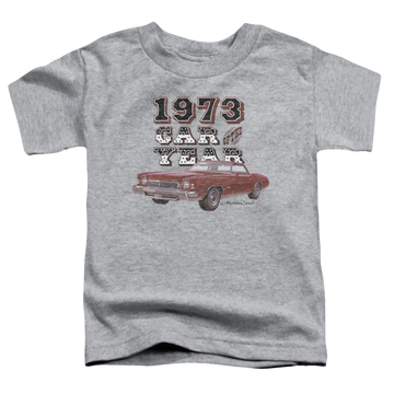 Athletic heather kid's t-shirt for ages 4 to 7 with Chevrolet Car Of The Year graphic
