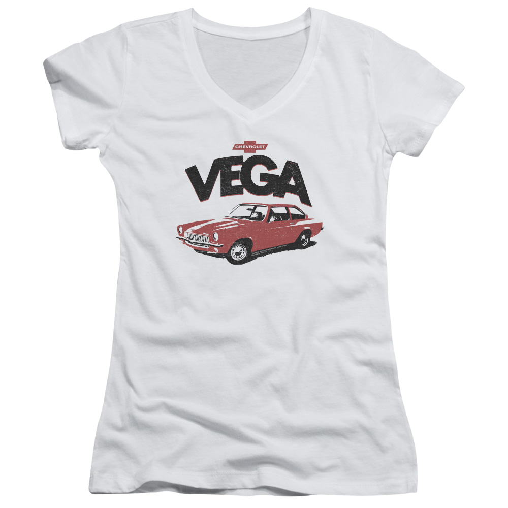Chevrolet Rough Vega - Juniors V-Neck T-Shirt Juniors V-Neck T-Shirt Chevrolet   