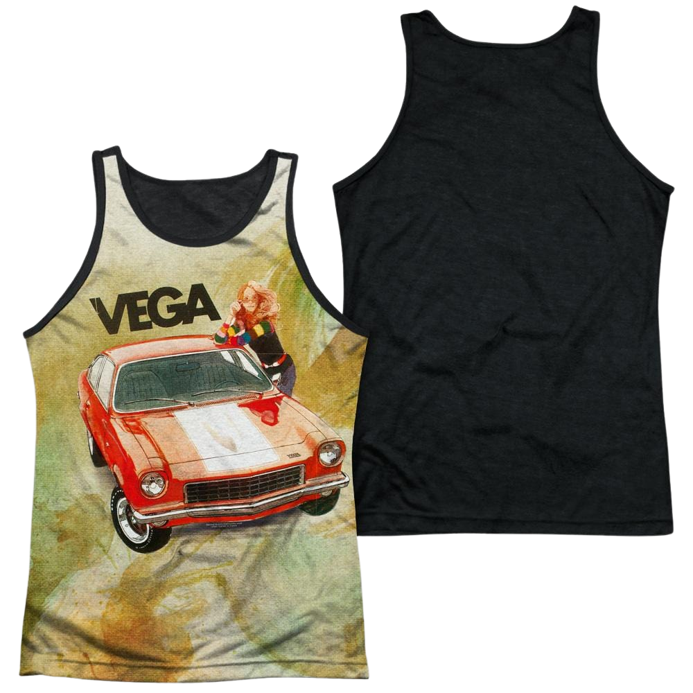 Chevrolet Vega Watercolor Men's Black Back Tank Men's Black Back Tank Chevrolet   