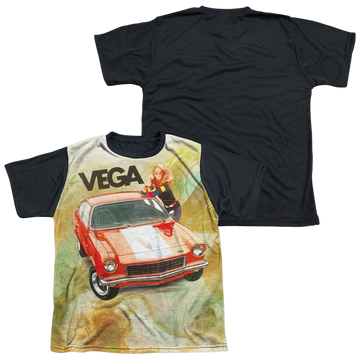 Chevrolet Vega Watercolor youth black back t-shirt for ages 8 to 12