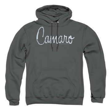 Charcoal pullover hoodie with Chevrolet Classic Camaro Metal graphic