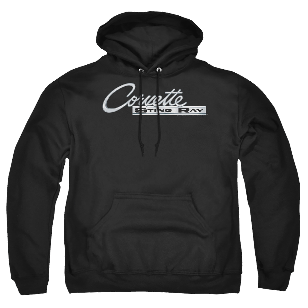 Chevrolet Chrome Stingray Logo - Pullover Hoodie Pullover Hoodie Chevrolet   