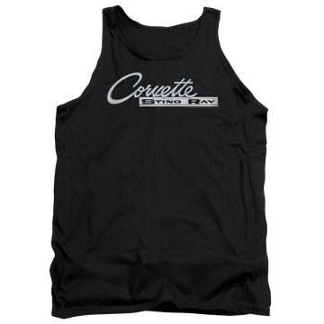 Black men's tank with Chevrolet Chrome Stingray Logo graphic