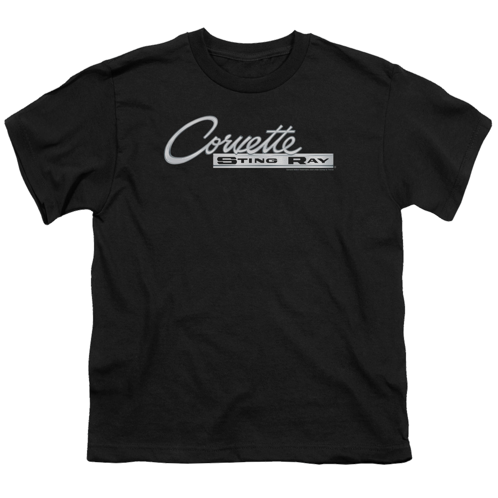 Chevrolet Chrome Stingray Logo - Youth T-Shirt (Ages 8-12) Youth T-Shirt (Ages 8-12) Chevrolet   
