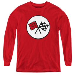 Chevrolet 2Nd Gen Vette Logo - Youth Long Sleeve T-Shirt Youth Long Sleeve T-Shirt Chevrolet   