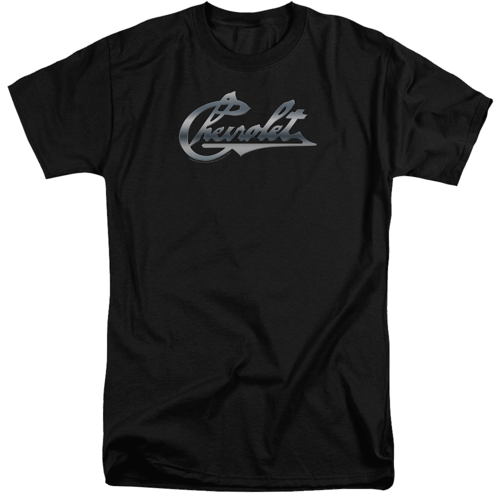 Chevrolet Chrome Vintage Chevy Bowtie - Men's Tall Fit T-Shirt Men's Tall Fit T-Shirt Chevrolet   