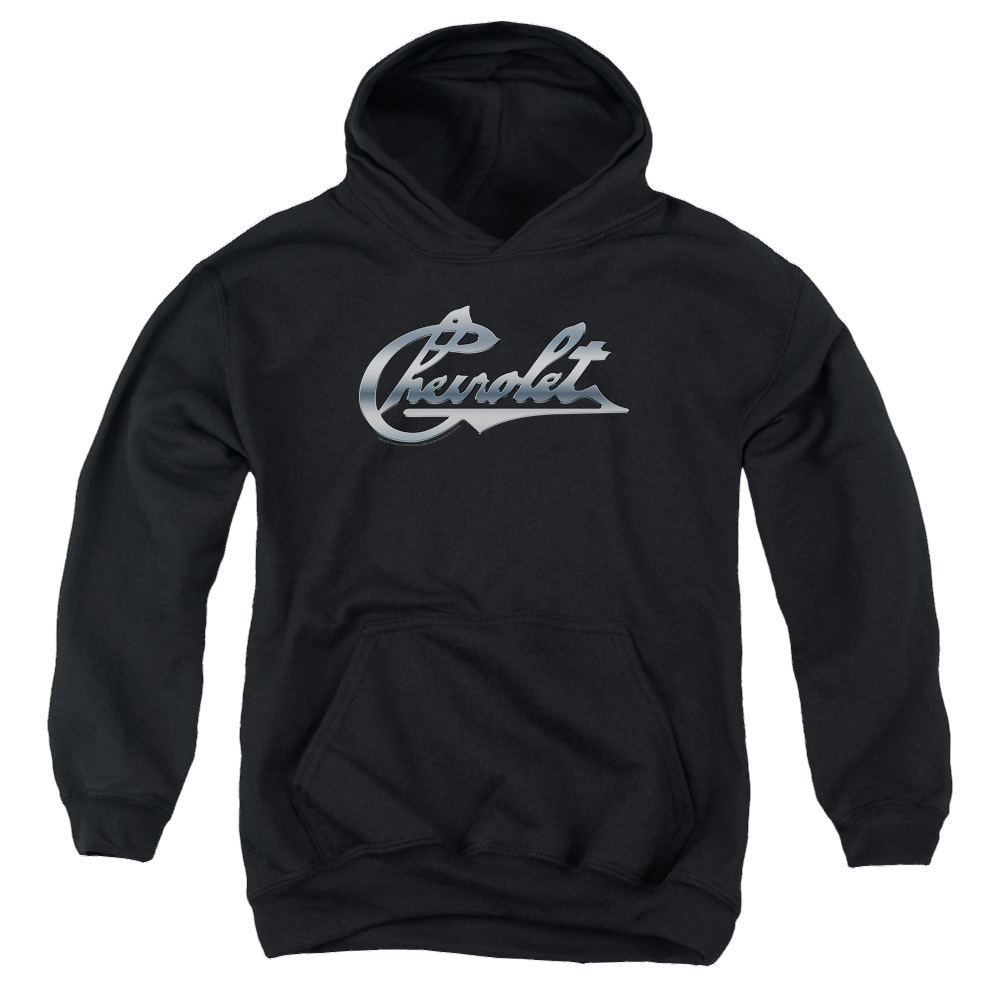 Chevrolet Chrome Vintage Chevy Bowtie - Youth Hoodie (Ages 8-12) Youth Hoodie (Ages 8-12) Chevrolet   