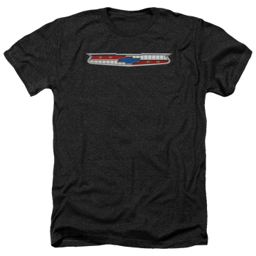 Charcoal men's heather t-shirt with Chevrolet 56 Bel Air Emblem graphic