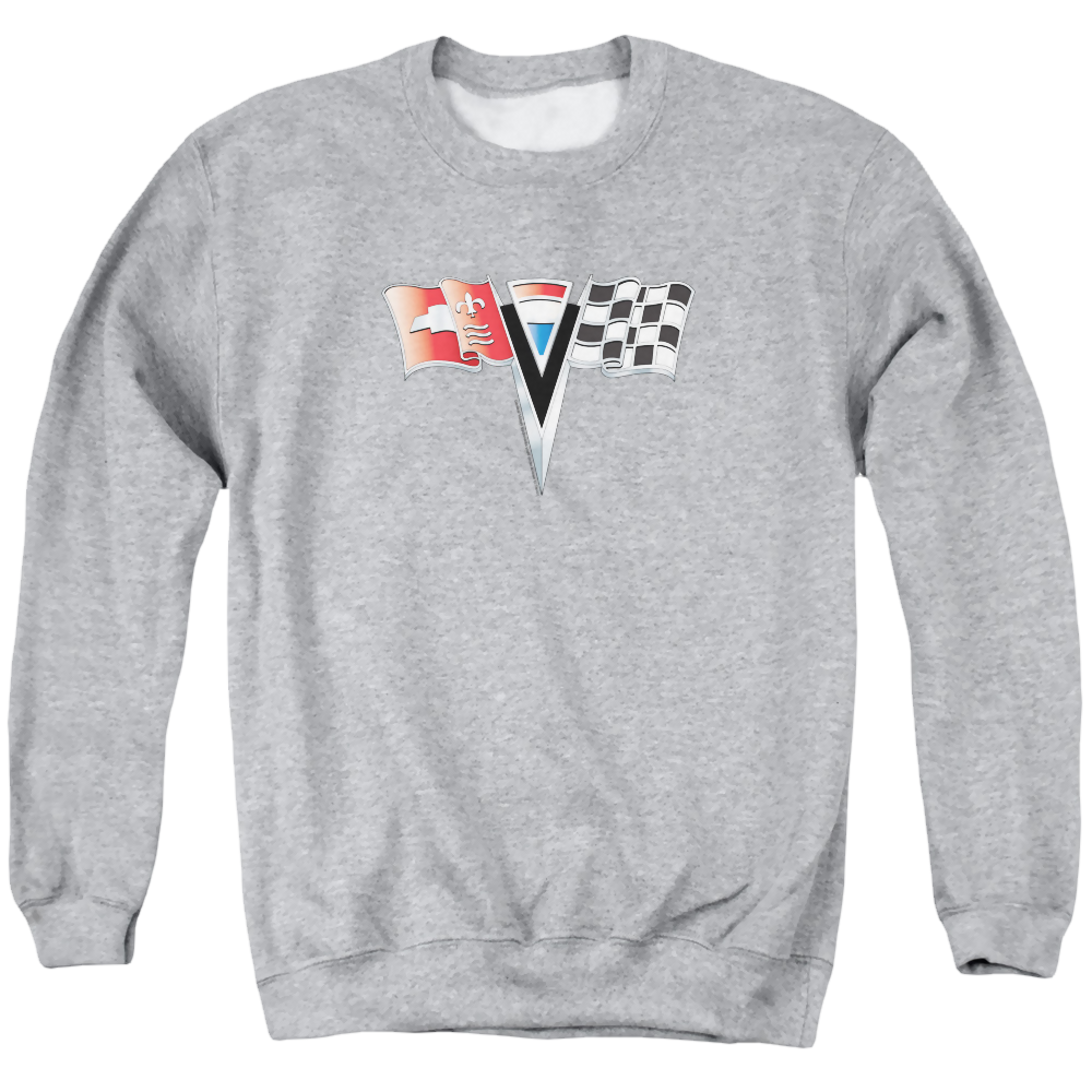 Chevrolet 2nd Gen Vette Nose Emblem - Men's Crewneck Sweatshirt Men's Crewneck Sweatshirt Chevrolet   