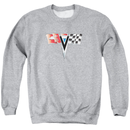Chevrolet 2nd Gen Vette Nose Emblem - Men's Crewneck Sweatshirt Men's Crewneck Sweatshirt Chevrolet   