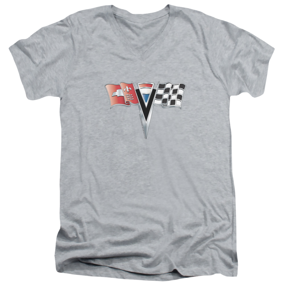 Chevrolet 2nd Gen Vette Nose Emblem - Men's V-Neck T-Shirt Men's V-Neck T-Shirt Chevrolet   