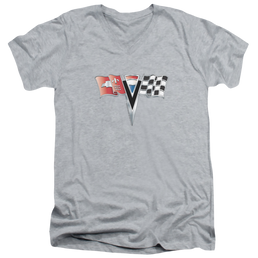 Chevrolet 2nd Gen Vette Nose Emblem - Men's V-Neck T-Shirt Men's V-Neck T-Shirt Chevrolet   
